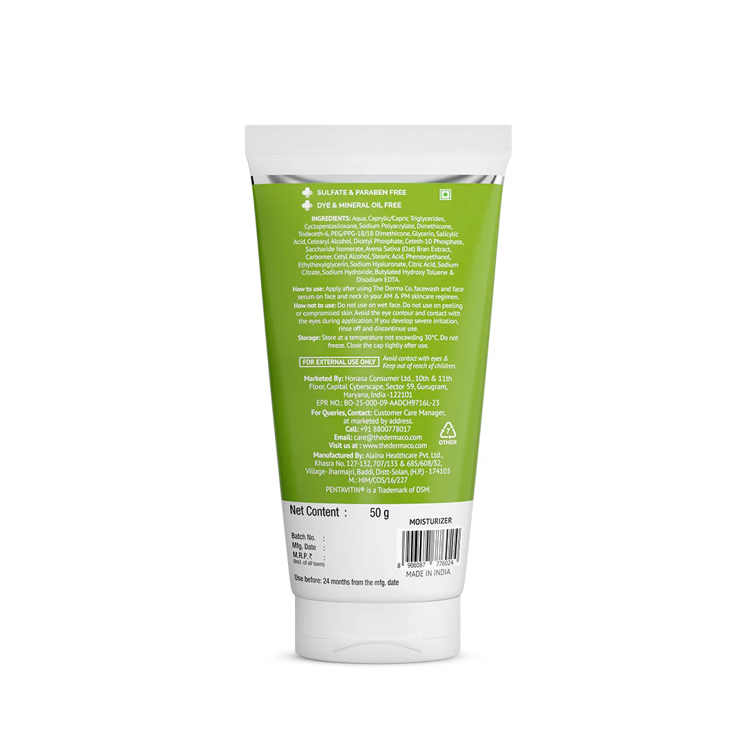 1% Salicylic Acid Oil-Free Moisturizer For Face with Oat Extract - 50g - Image 8