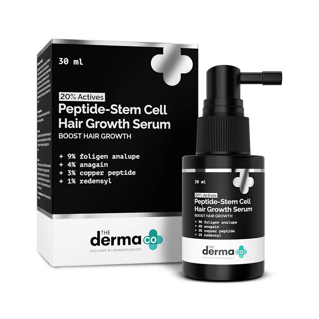 20% Actives Peptide-Stem Cell Hair Growth Serum with Foligen Analupe & Anagain For Hair Growth - 30 ml - Image 9