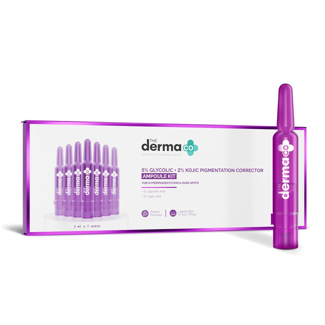 5% Glycolic + 2% Kojic Pigmentation Corrector Ampoule Kit - 14ml - Image 4