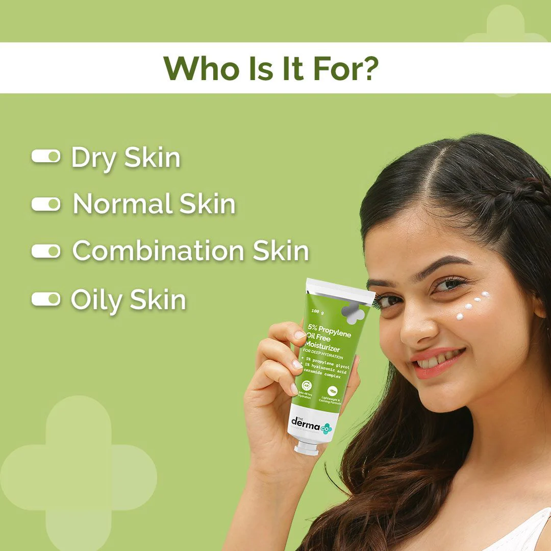 5% Propylene Oil-Free Moisturizer with Propylene Glycol & Hyaluronic Acid  - 100 g - Image 3