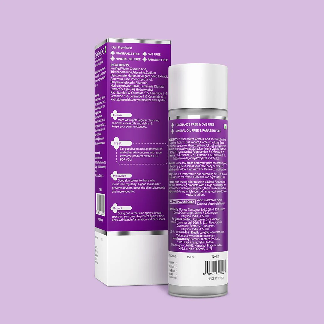 7% Glycolic Acid Hydrating Toner with Glycolic Acid & Hyaluronic Acid For Gentle Exfoliation - 150 ml - Image 7