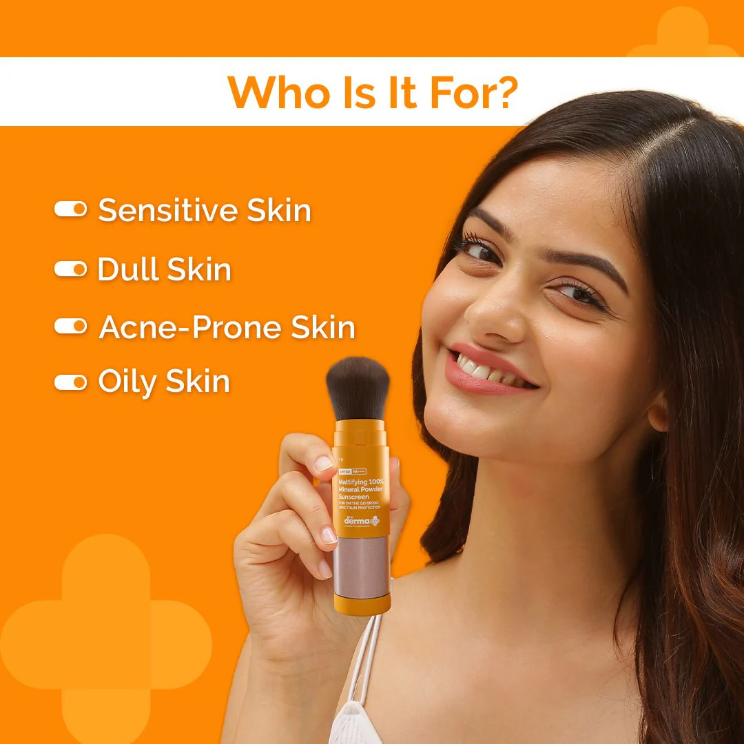 Mattifying 100% Mineral Powder Sunscreen with SPF 50 For On The Go Broad Spectrum Protection - 4g - Image 5