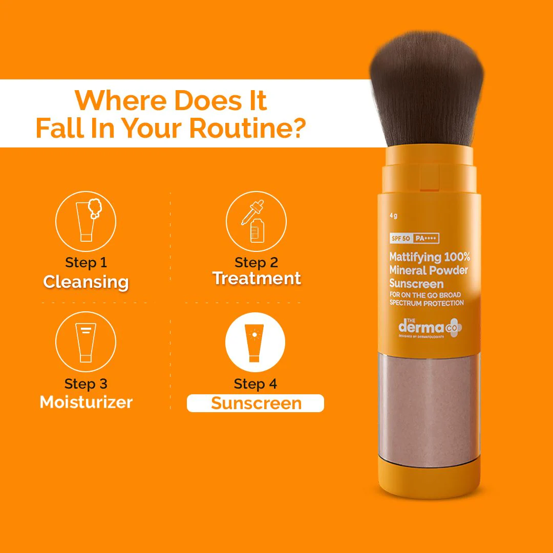 Mattifying 100% Mineral Powder Sunscreen with SPF 50 For On The Go Broad Spectrum Protection - 4g - Image 6