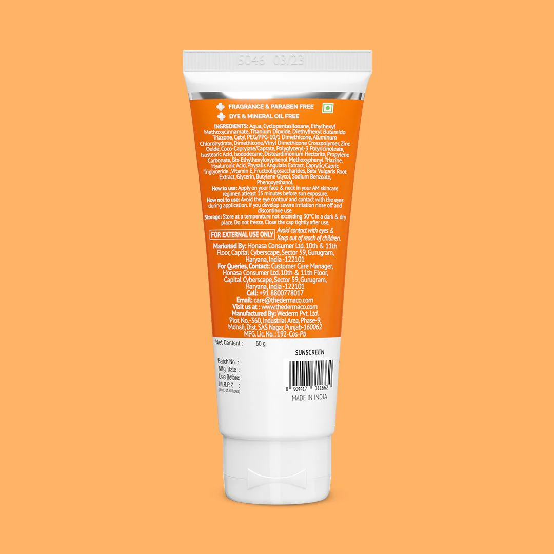 1% Hyaluronic Long Lasting Sunscreen SPF 50 & PA++++ with Hyaluronic Acid & Vitamin E for Upto 6-Hour Sun Protection- 50 g - Image 11